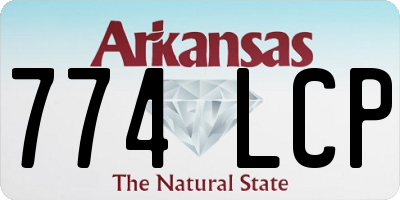 AR license plate 774LCP