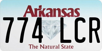 AR license plate 774LCR