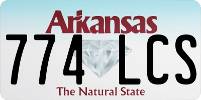 AR license plate 774LCS