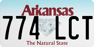 AR license plate 774LCT