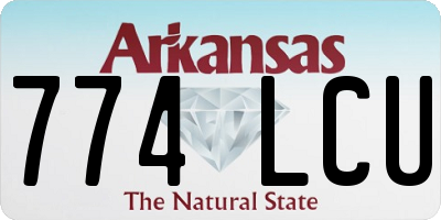 AR license plate 774LCU