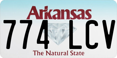 AR license plate 774LCV