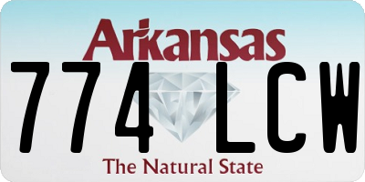 AR license plate 774LCW