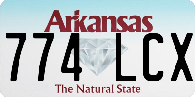 AR license plate 774LCX