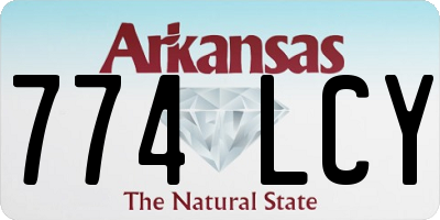 AR license plate 774LCY