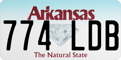 AR license plate 774LDB