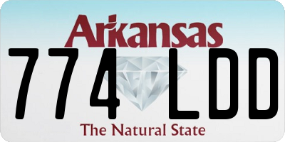AR license plate 774LDD