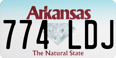 AR license plate 774LDJ