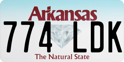 AR license plate 774LDK