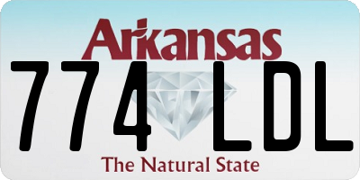 AR license plate 774LDL