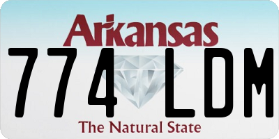 AR license plate 774LDM