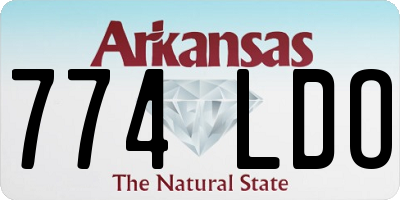 AR license plate 774LDO