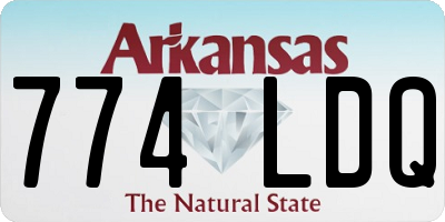 AR license plate 774LDQ