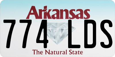 AR license plate 774LDS