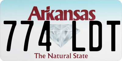 AR license plate 774LDT
