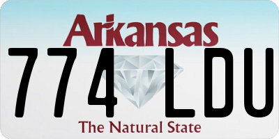 AR license plate 774LDU