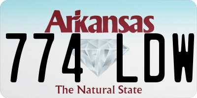 AR license plate 774LDW