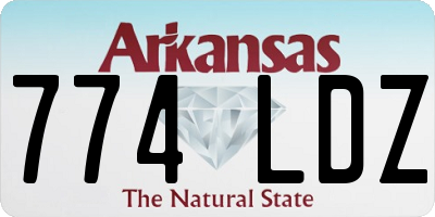 AR license plate 774LDZ