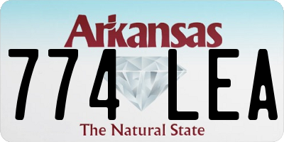 AR license plate 774LEA