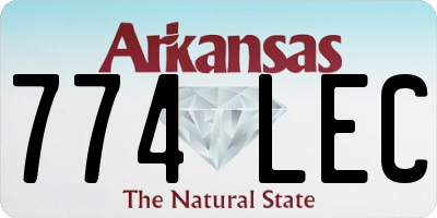 AR license plate 774LEC