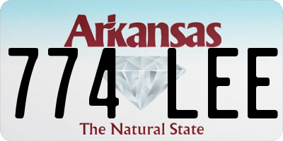 AR license plate 774LEE