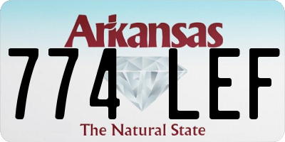 AR license plate 774LEF