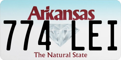 AR license plate 774LEI