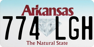 AR license plate 774LGH