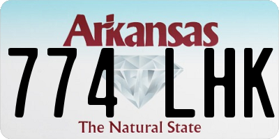 AR license plate 774LHK