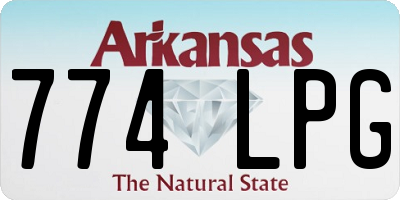 AR license plate 774LPG