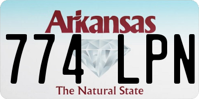 AR license plate 774LPN