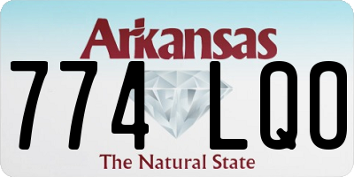 AR license plate 774LQO