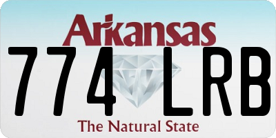 AR license plate 774LRB