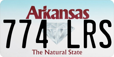 AR license plate 774LRS