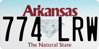 AR license plate 774LRW
