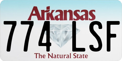 AR license plate 774LSF