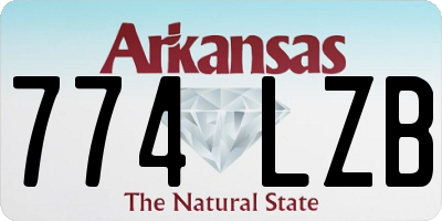 AR license plate 774LZB