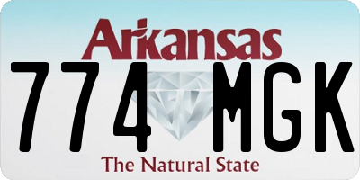 AR license plate 774MGK