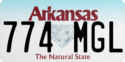 AR license plate 774MGL