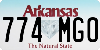 AR license plate 774MGO