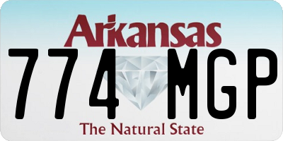 AR license plate 774MGP