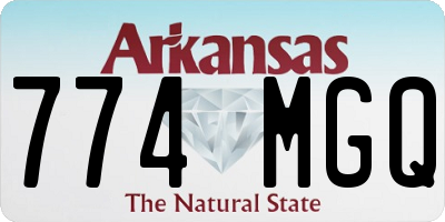 AR license plate 774MGQ