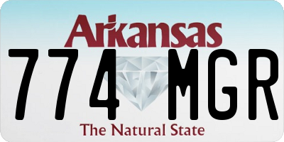 AR license plate 774MGR