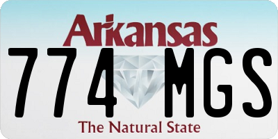 AR license plate 774MGS
