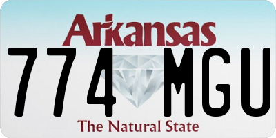 AR license plate 774MGU