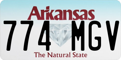 AR license plate 774MGV