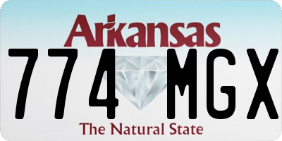 AR license plate 774MGX