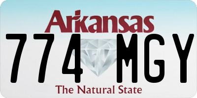 AR license plate 774MGY