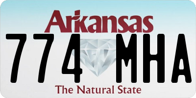 AR license plate 774MHA