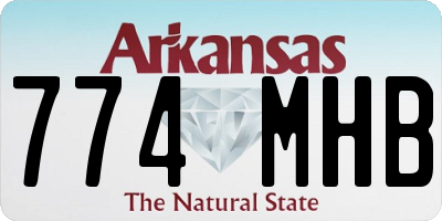 AR license plate 774MHB